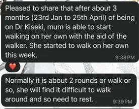 Walking again at 93