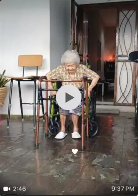 Walking again at 93