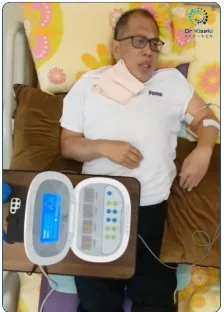 His hand lifted, and he walked again